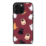 Cat Pattern Wallpaper iPhone 16 Pro Case OV1436