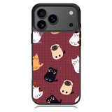 Cat Pattern Wallpaper iPhone 17 Pro Case OV1436