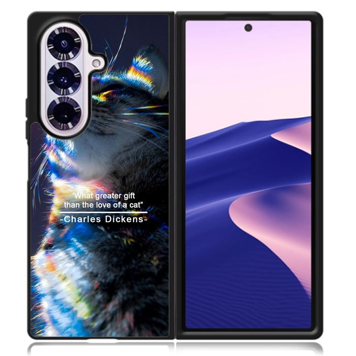 Aesthetic Cat Samsung Galaxy Z Fold 7 Case OV7592