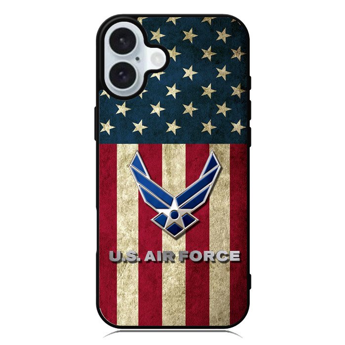 Us Air Force Military Usa Flag iPhone 16 Plus Case