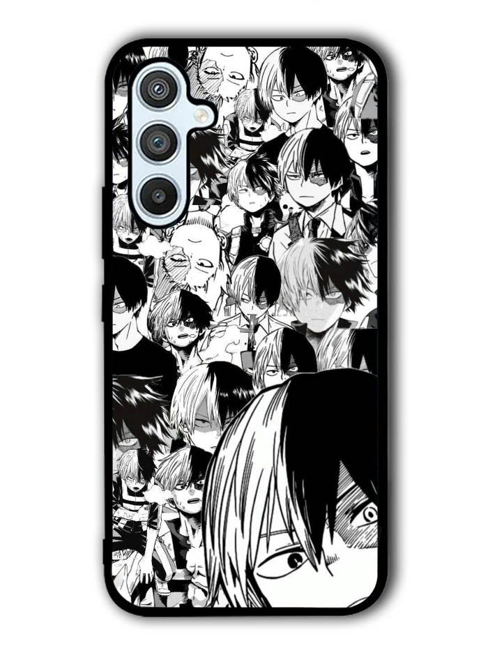 Todoroki Black and White Samsung Galaxy A54 5G Case OV7534