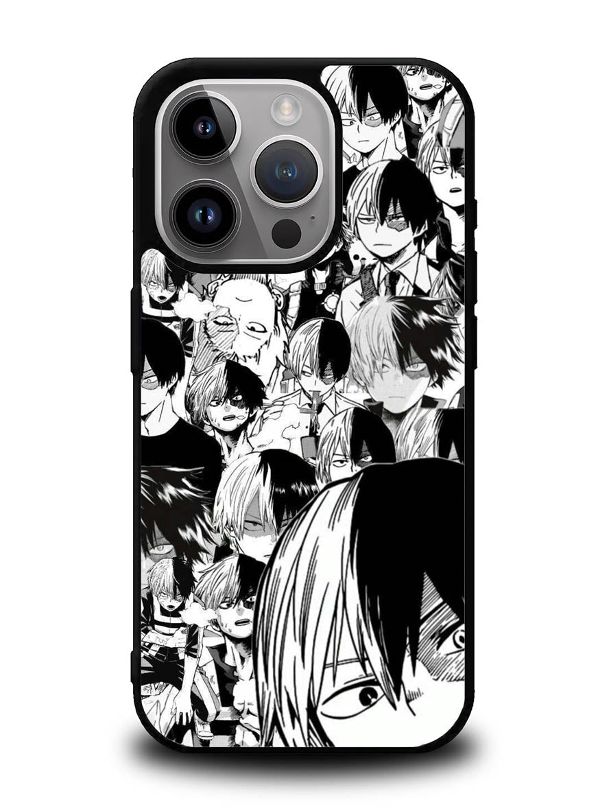 Todoroki Black and White iPhone 15 Pro Case OV7534