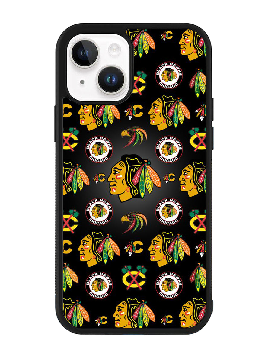 Chicago Blackhawks Pattern iPhone 14 Plus Case QC7420