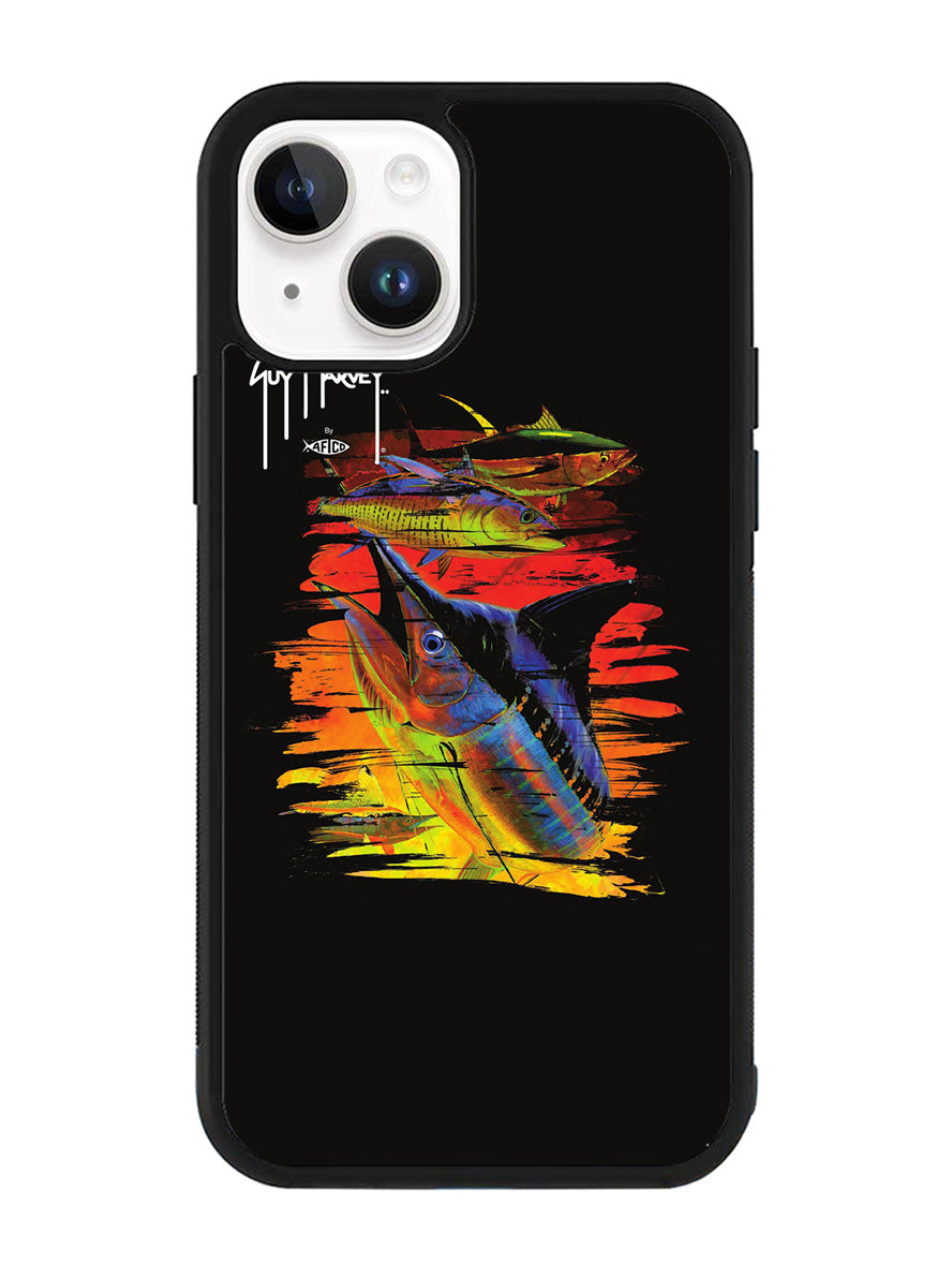 Guy Harvey Island Marlin Boat iPhone 15 Case OV9626