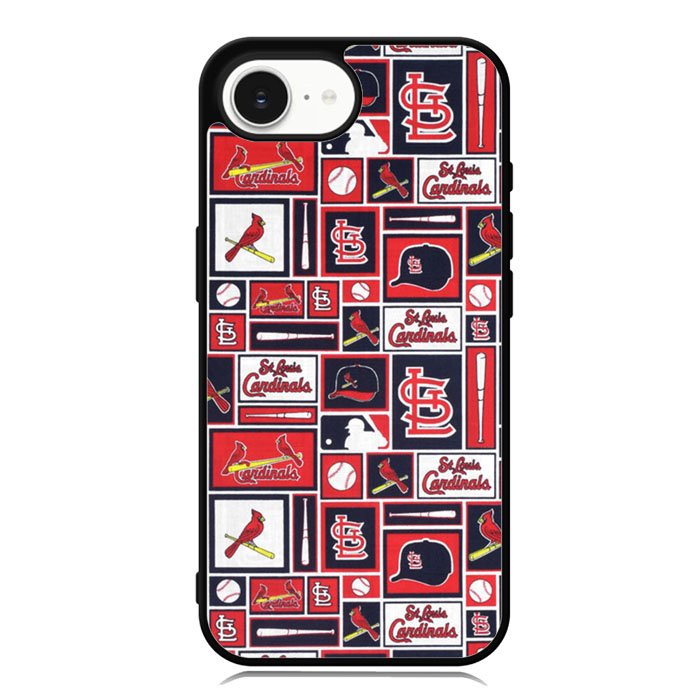 St Louis Cardinals Baseball Doodle Log iPhone 16e Case OV9600