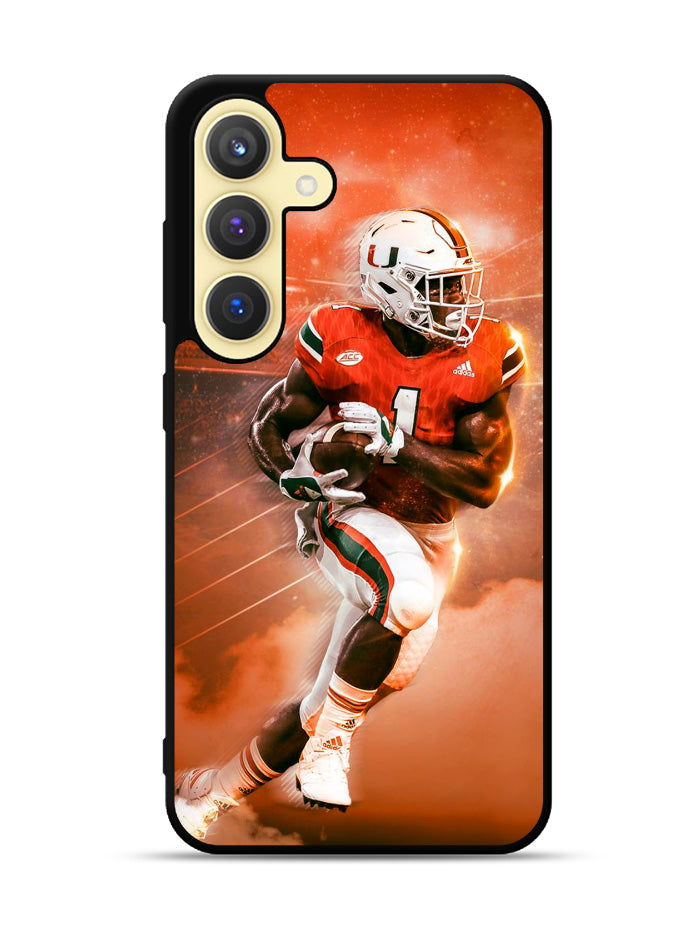 University of Miami Footbal Samsung Galaxy S24 FE 5G Case OV9597