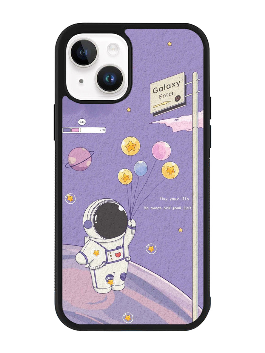 Astronaut Purple iPhone 14 Case QC9083