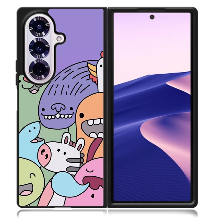 Kawaii Doodle Samsung Galaxy Z Fold 7 Case OV9062
