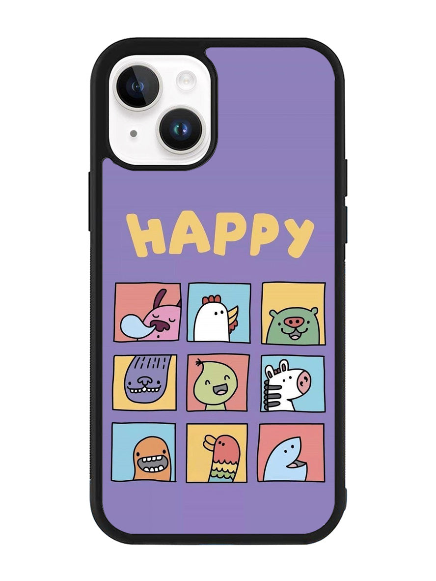 Kawaii Emoji Happy iPhone 14 Case QC9061