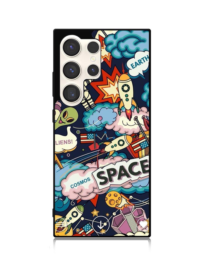 Space Sticker Samsung Galaxy S23 Ultra 5G Case QC9044