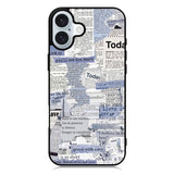 Newspaper Vintage iPhone 16 Case QC10987