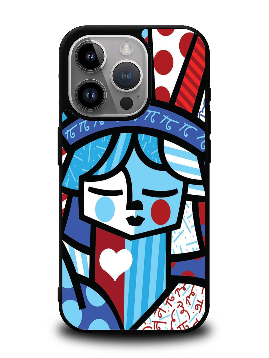 Romero Britto Statue Of Liberty iPhone 14 Pro Max Case QC11014
