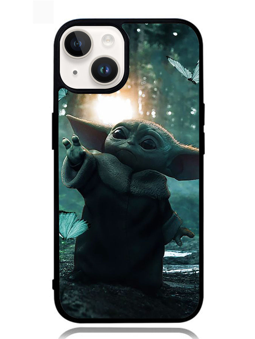 Baby Yoda In The Forest Love Butterfly iPhone 14 Case OV10904