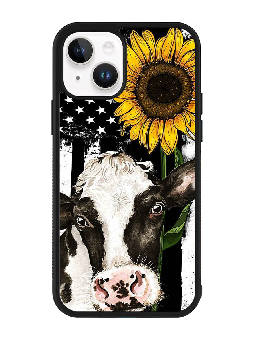 Cow Sunflower iPhone 15 Case OV10919