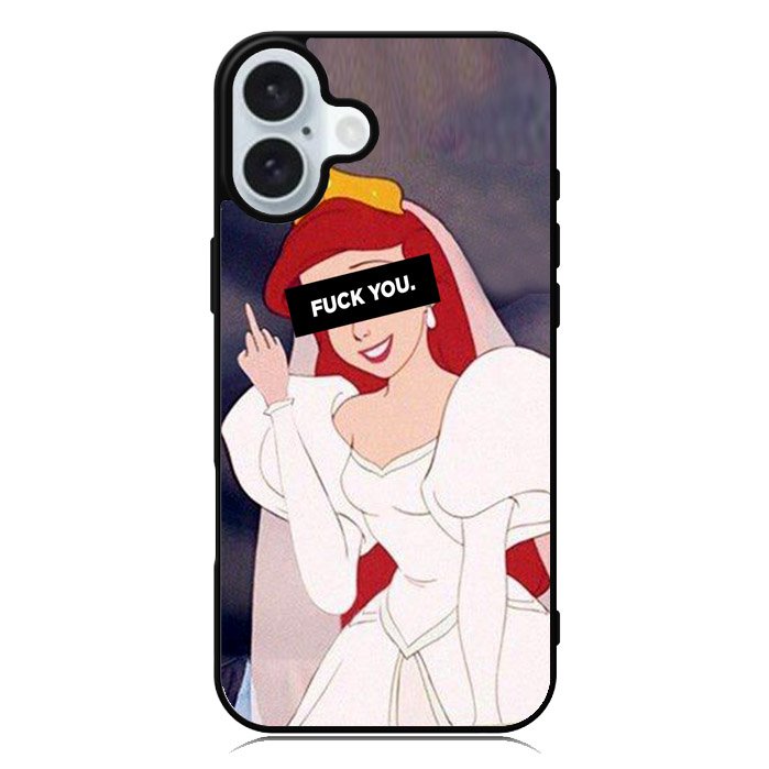 Princess Ariel Middle Finger iPhone 16 Case QC10794