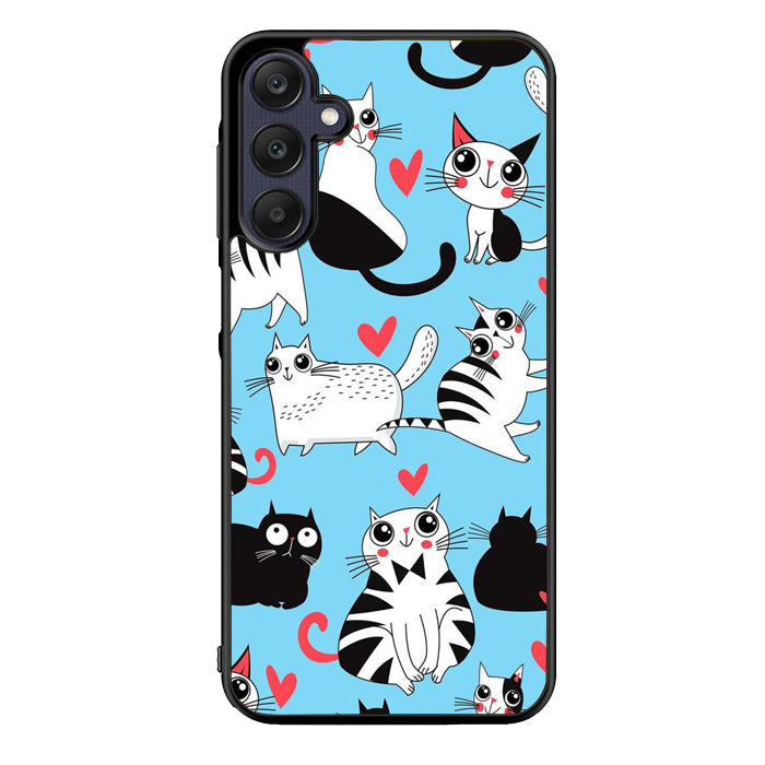 Cats pattern love NDK0161 Samsung Galaxy A15 A25 A35 A55 5G Case