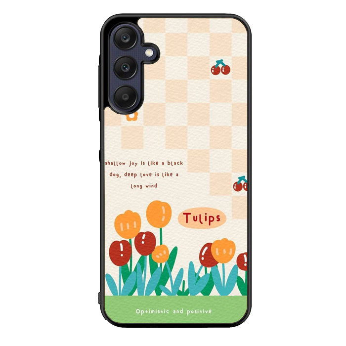 Tulips quotes FLN0017 Samsung Galaxy A15 A25 A35 A55 5G Case