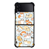 Dog pattern FLN0024 Samsung Galaxy Z Flip 5 , Z Flip 4 , Z Flip 3 , Z Fold 5 , Z Fold 4 , Z Fold 3 5G Case