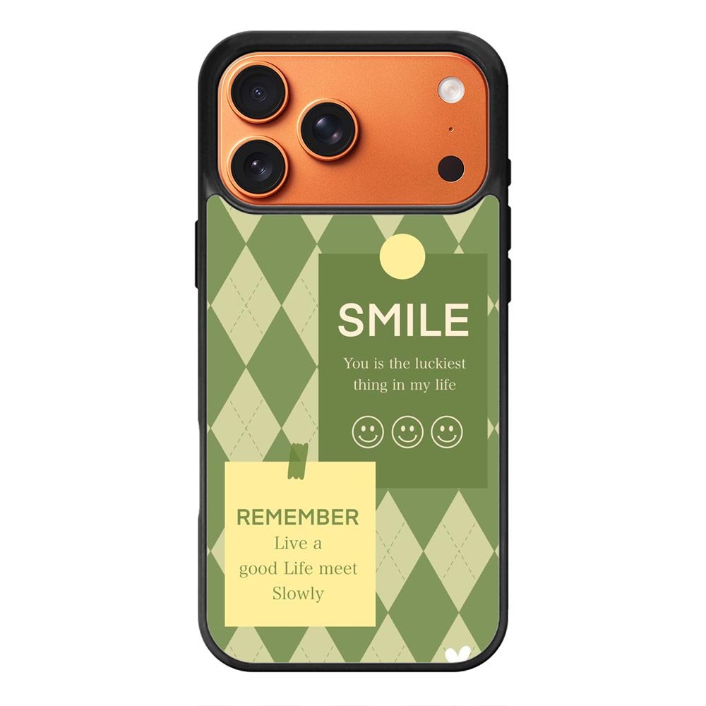 smile green FLN0072 iPhone 17 Pro Case
