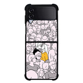 couple art FLN0082 Samsung Galaxy Z Flip 5 , Z Flip 4 , Z Flip 3 , Z Fold 5 , Z Fold 4 , Z Fold 3 5G Case