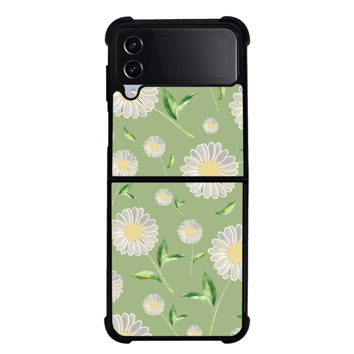 Daisy flower FLN0115 Samsung Galaxy Z Flip 5 , Z Flip 4 , Z Flip 3 , Z Fold 5 , Z Fold 4 , Z Fold 3 5G Case