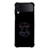 Couple cat FLN0116 Samsung Galaxy Z Flip 5 , Z Flip 4 , Z Flip 3 , Z Fold 5 , Z Fold 4 , Z Fold 3 5G Case