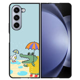 Crocodile and duck FLN0126 Samsung Galaxy Z Flip 5 , Z Flip 4 , Z Flip 3 , Z Fold 5 , Z Fold 4 , Z Fold 3 5G Case