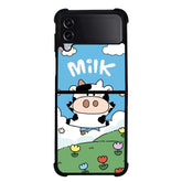 Cows milk FLN0154 Samsung Galaxy Z Flip 5 , Z Flip 4 , Z Flip 3 , Z Fold 5 , Z Fold 4 , Z Fold 3 5G Case