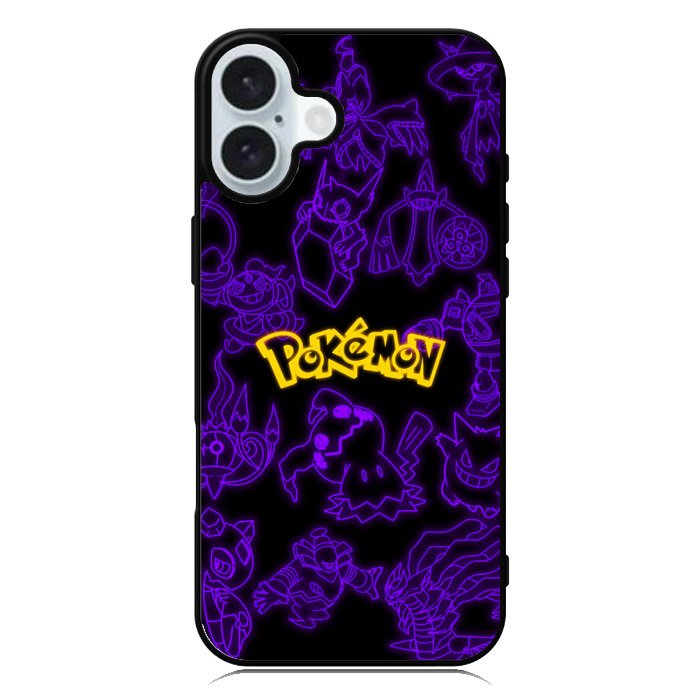 Pokemon light neon iPhone 16 Plus Case QC11003