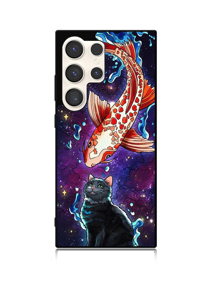 Fish and cat japanese Samsung Galaxy S23 Ultra 5G Case QC10855