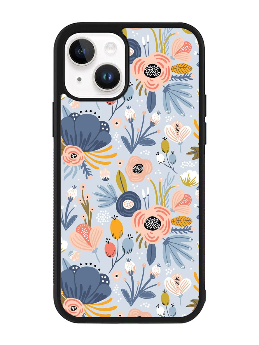 Flower blue iPhone 15 Case OV10570