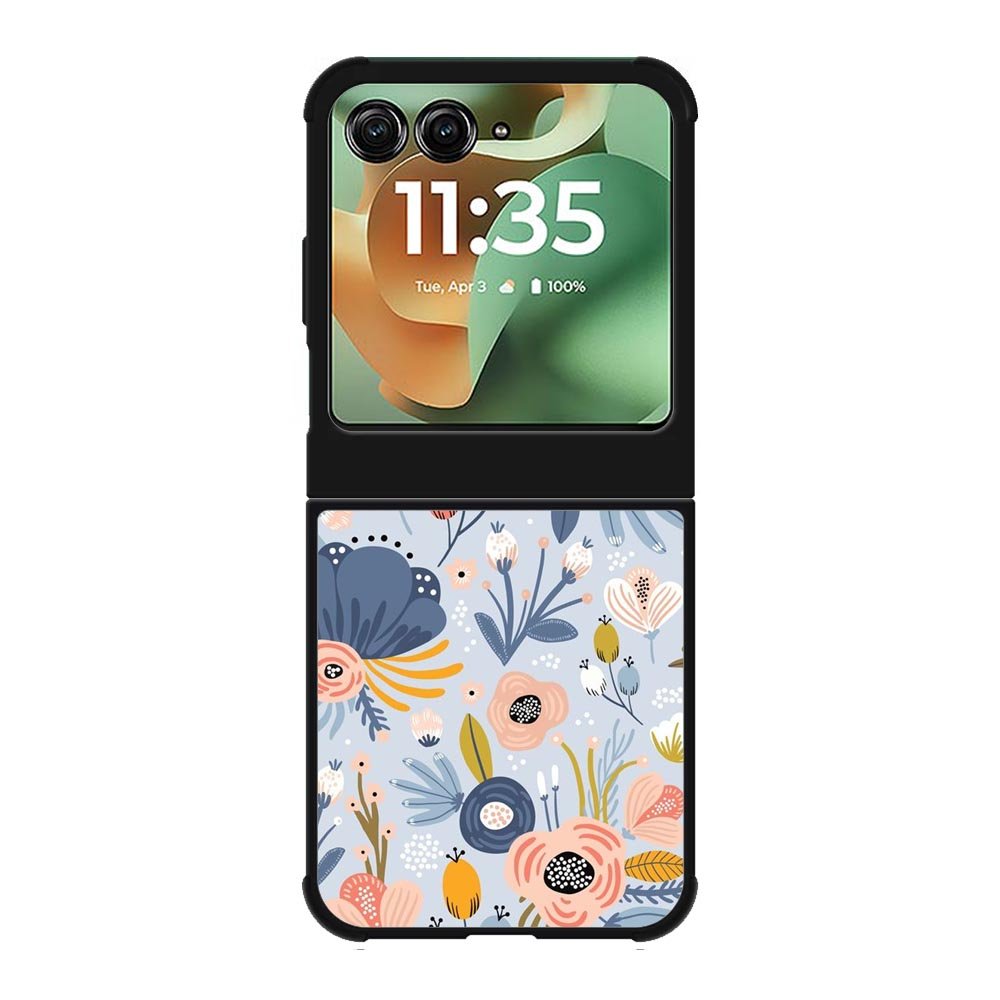 Flower blue Motorola Moto RAZR 2025 Case OV10570