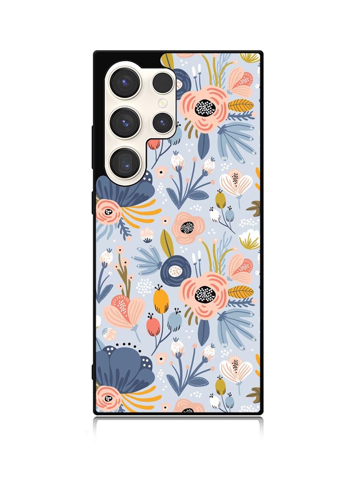 Flower blue Samsung Galaxy S25 Ultra 5G Case QC10570