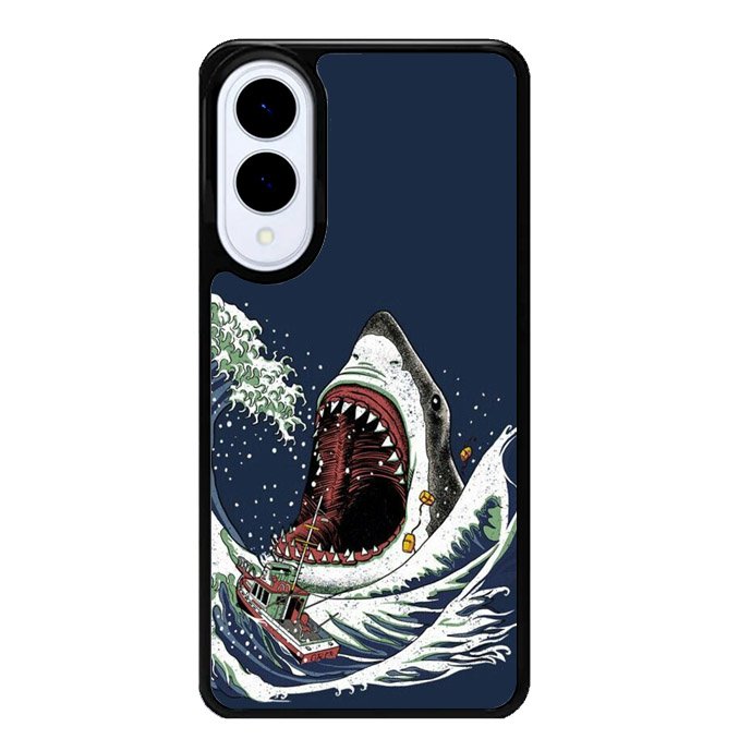 shark japanese wave Samsung Galaxy S25 Edge 5G Case OV10421