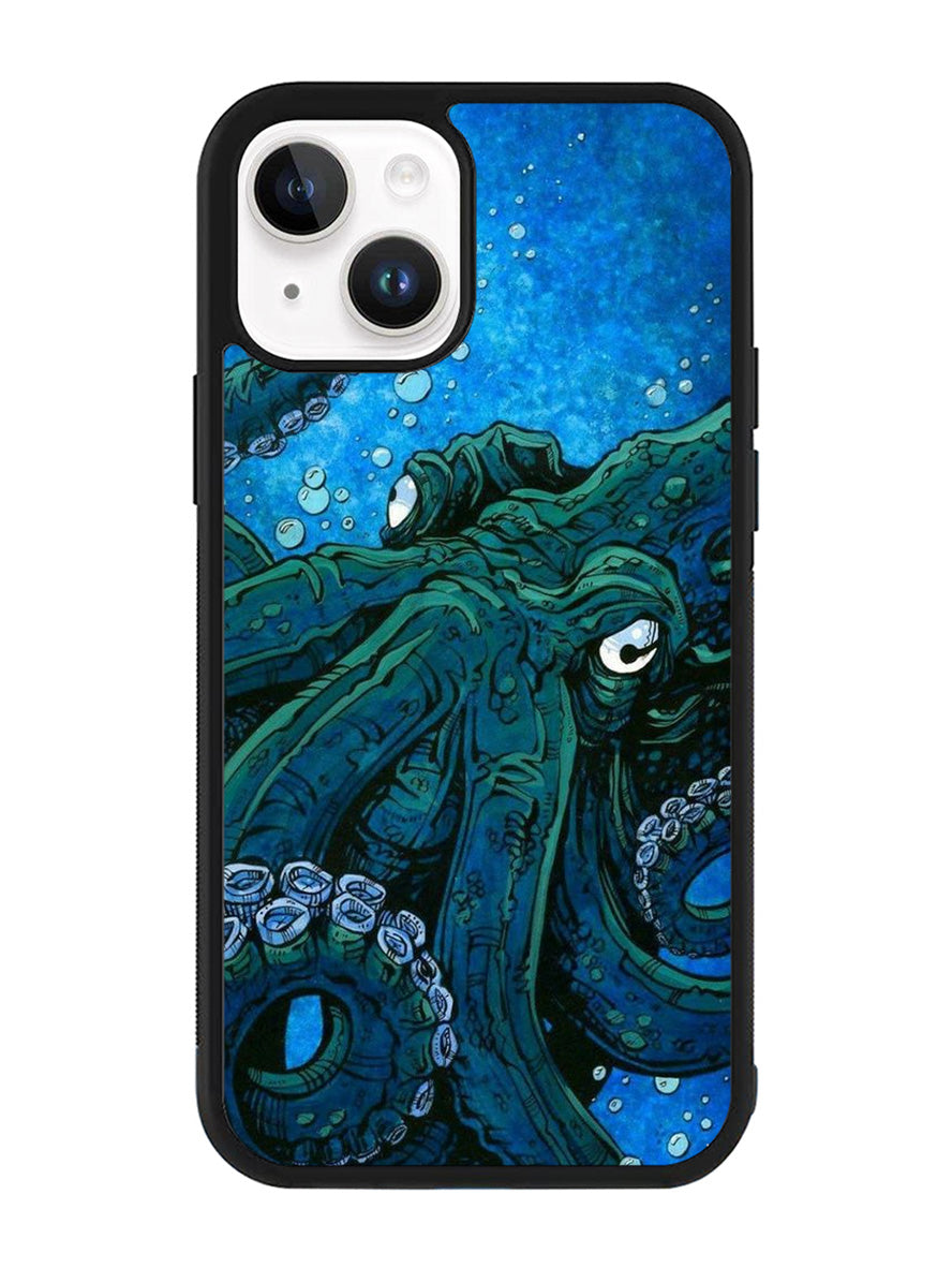 Blue octopus iPhone 15 Case OV10657
