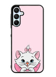 Pink Marie Cat Face Samsung Galaxy A35 5G Case OV10544