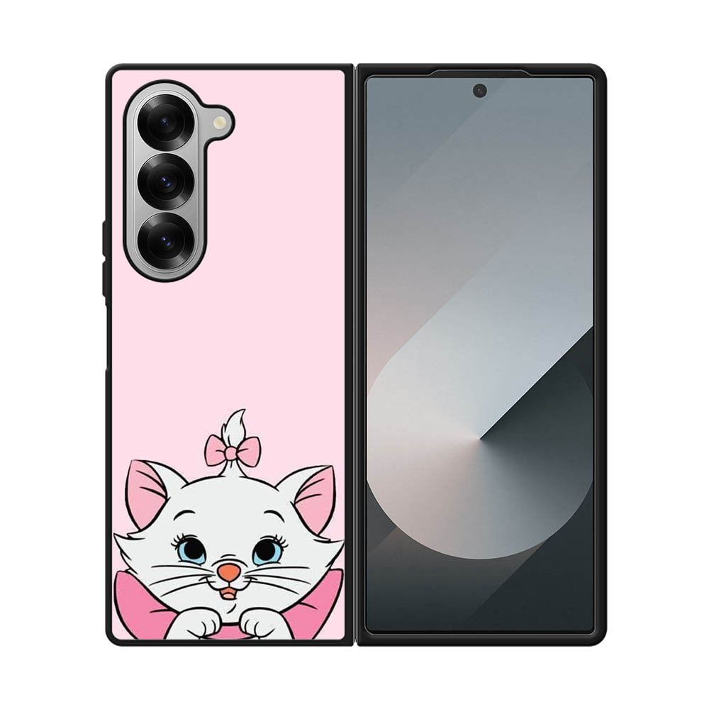 Pink Marie Cat Face Samsung Galaxy Z Fold 7 5G Case QC10544