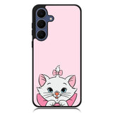 Pink Marie Cat Face Samsung Galaxy S25 FE Case OV10544