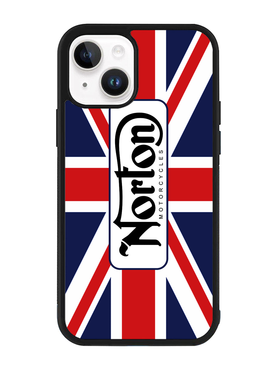 norton motorcycles england flag iPhone 15 Case OV1584