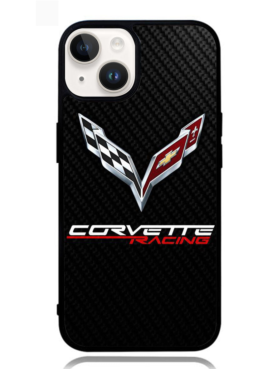 Corvette Logo Carbon 1st iPhone 14 Plus Case