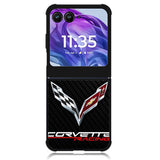 Corvette Logo Carbon 1st Motorola Moto Razr Plus 2024 , Moto Razr+ 2024 Case