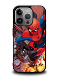 Spiderman and Deadpool funny iPhone 14 Pro Case QC1644