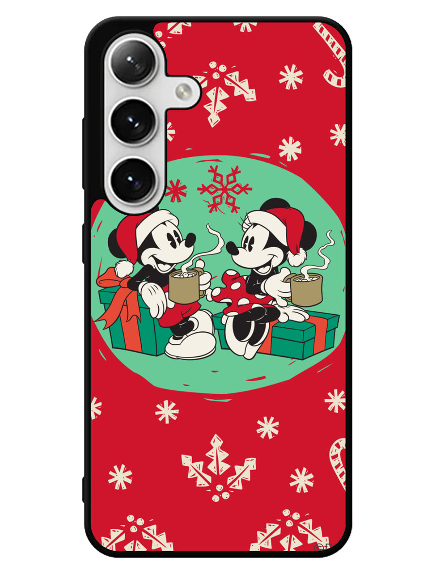 mickey and minnie christmas Samsung Galaxy S25 5G Case
