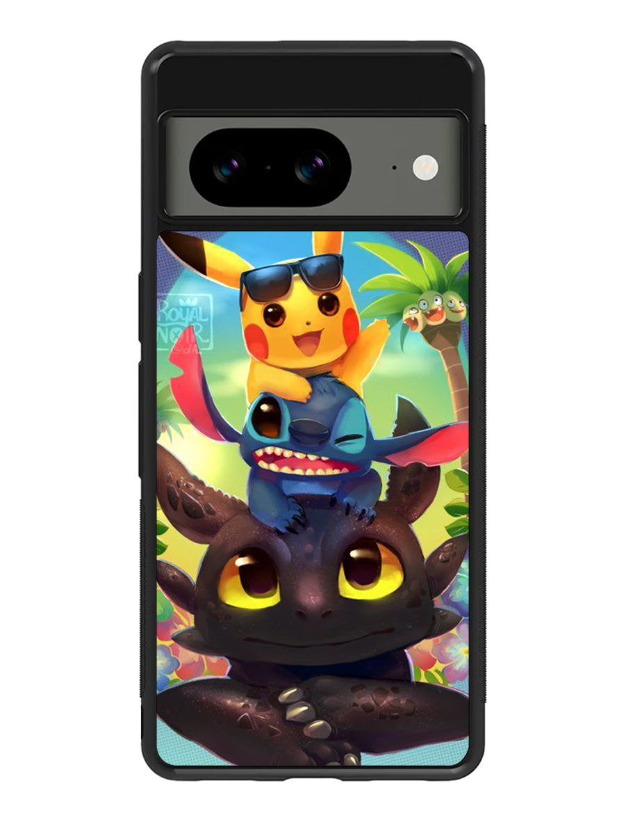 toothless and pikachu Google Pixel 8A Case QC1723