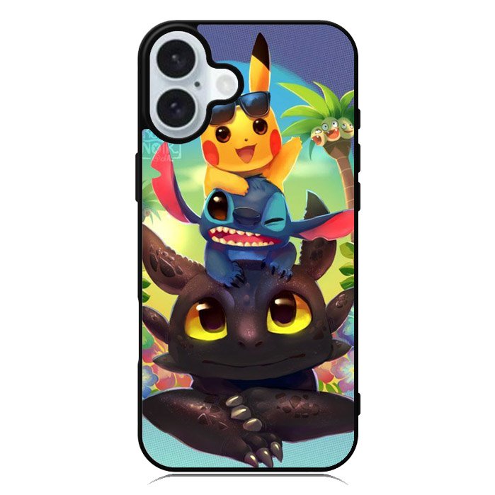 toothless and pikachu iPhone 16 Case QC1723
