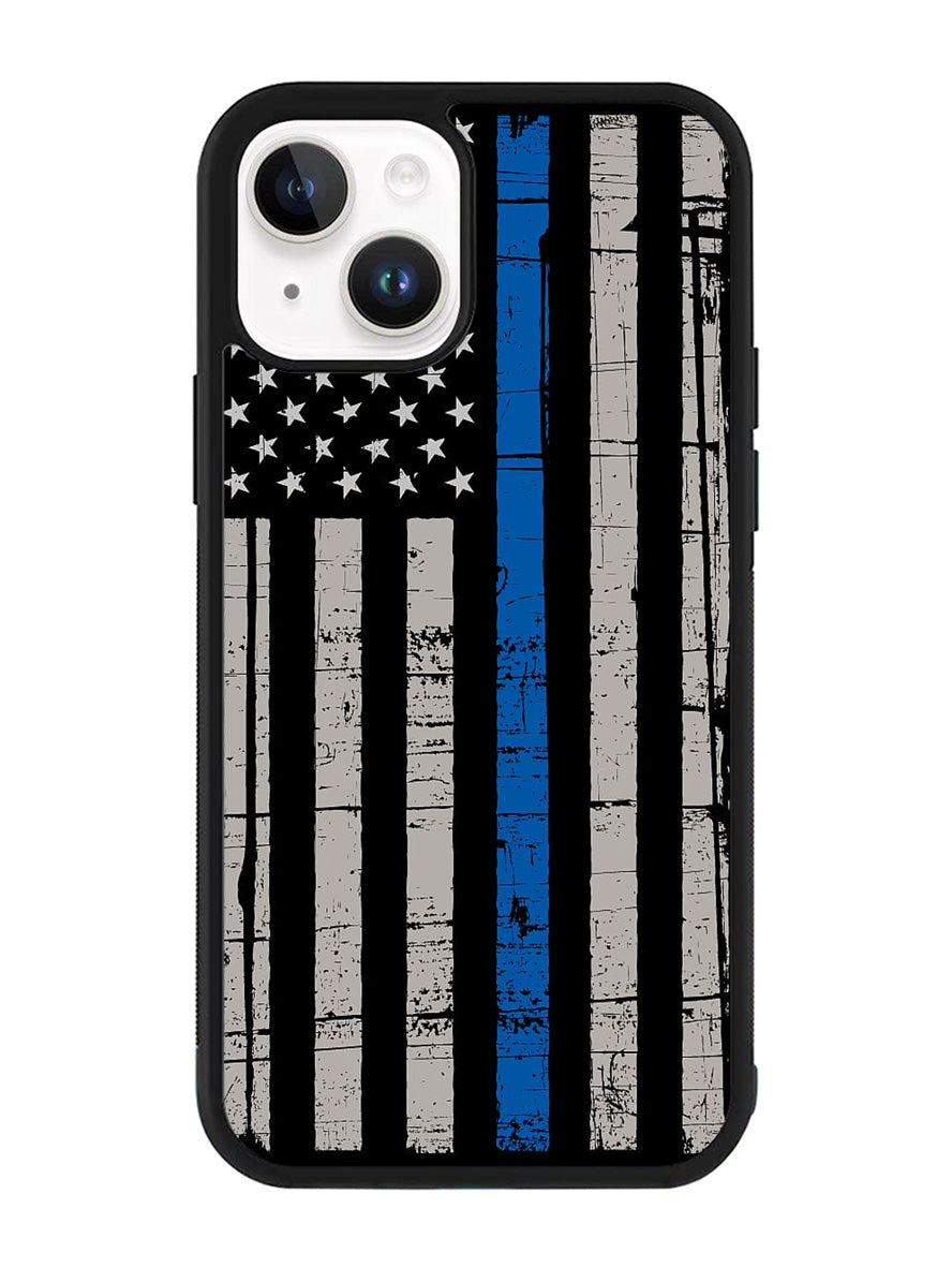Blue Line Flag iPhone 15 Plus Case OV7287