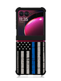 Blue Line Flag Motorola Moto Razr Plus 2023 , Moto Razr+ 2023 Case OV7287