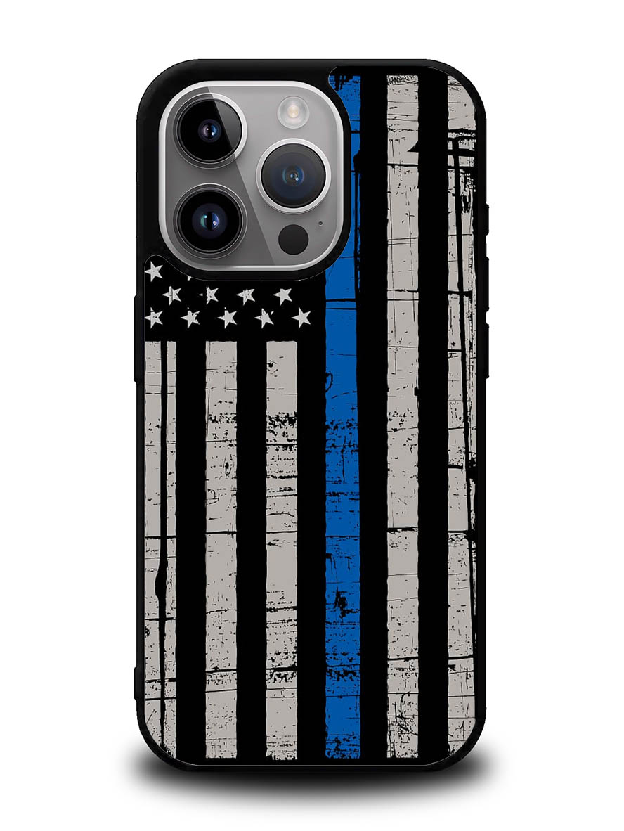 Blue Line Flag iPhone 16 Pro Case OV7287