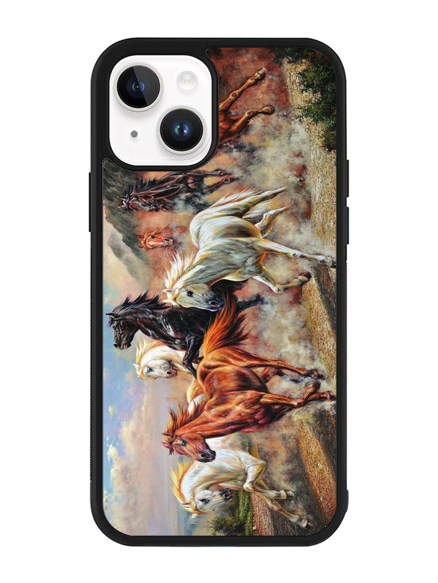 Horses Running iPhone 15 Case OV5230