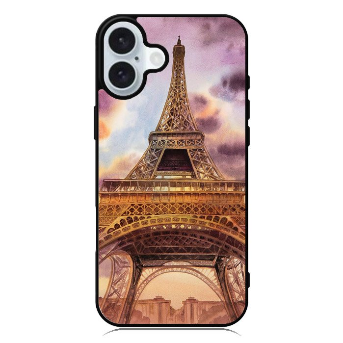 Eiffel Painting of Paris iPhone 16 Case QC1767